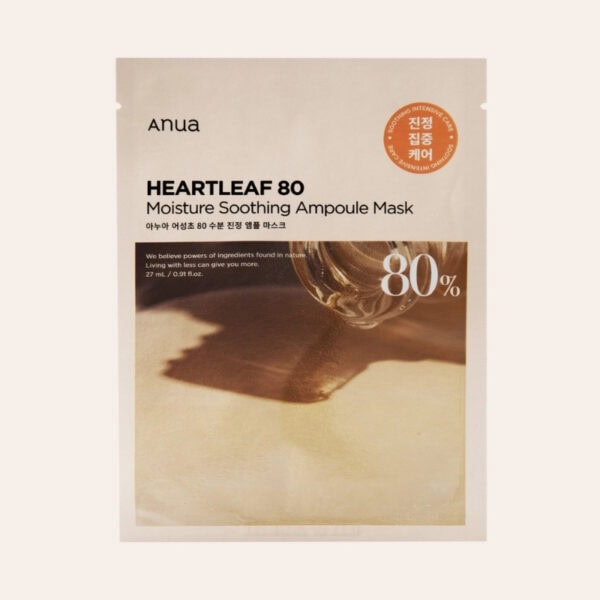 Anua Heartleaf 80 Moisture Soothing Ampoule Mask – lakštinė kaukė