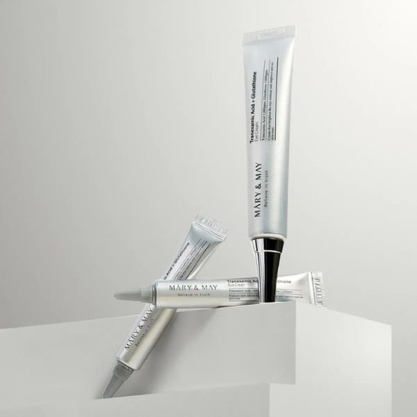 Mary&May Tranexamic Acid + Glutathion Eye Cream – paakių kremas (2) MaryMay Tranexamic Acid Glutathion Eye Cream – paakiu kremas 2