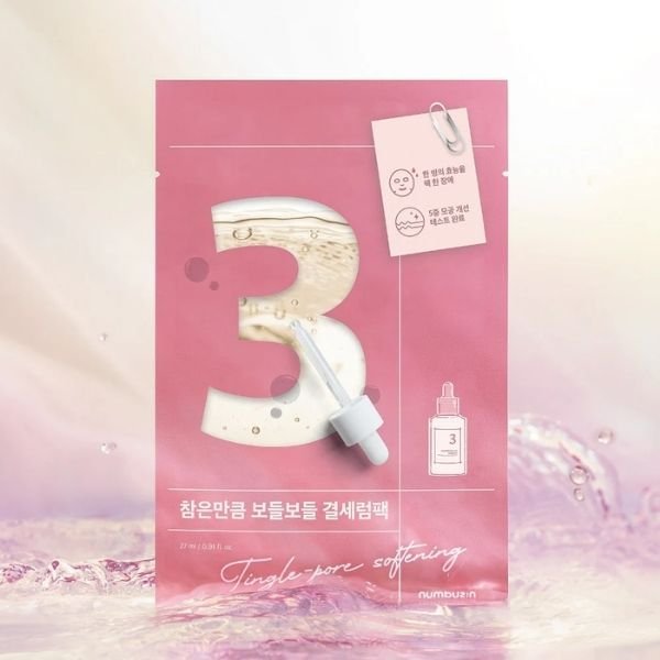 Numbuzin No.3 Tingle Pore Softening Sheet Mask – lakstine kauke 1