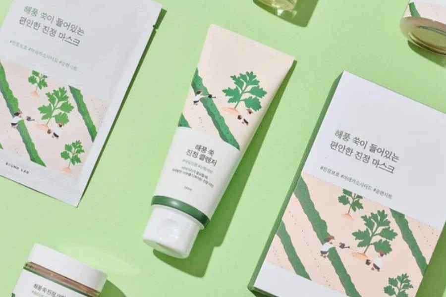Round Lab Mugwort Calming Cleanser – veido prausiklis