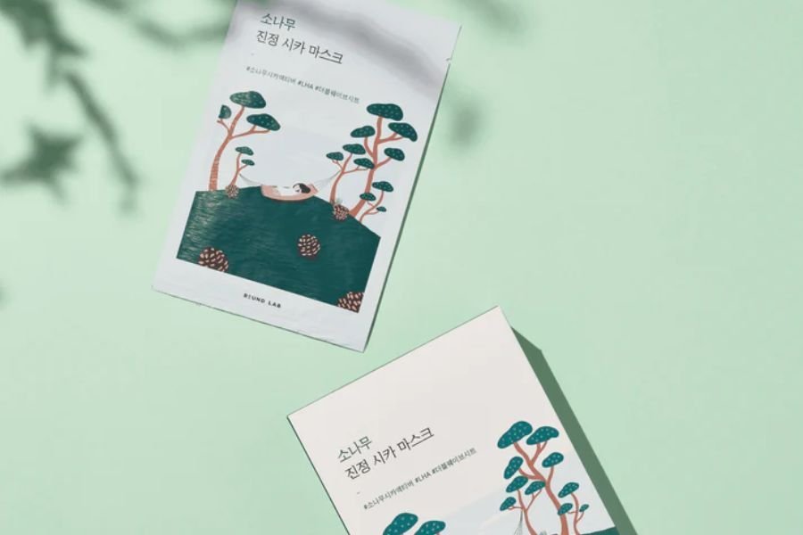 Round Lab Pine Calming Cica Sheet Mask – lakstine kauke