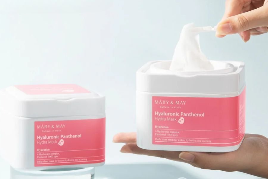 MaryMay Hyaluronic Panthenol Hydra Masks lakstines veido kaukes 4