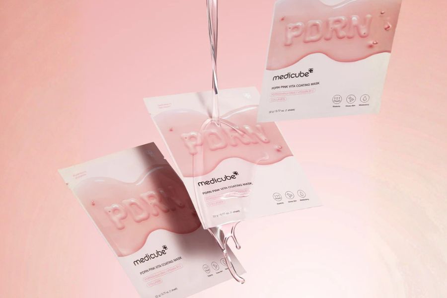 Medicube PDRN Pink Vita Coating Mask lakstine veido kauke 4