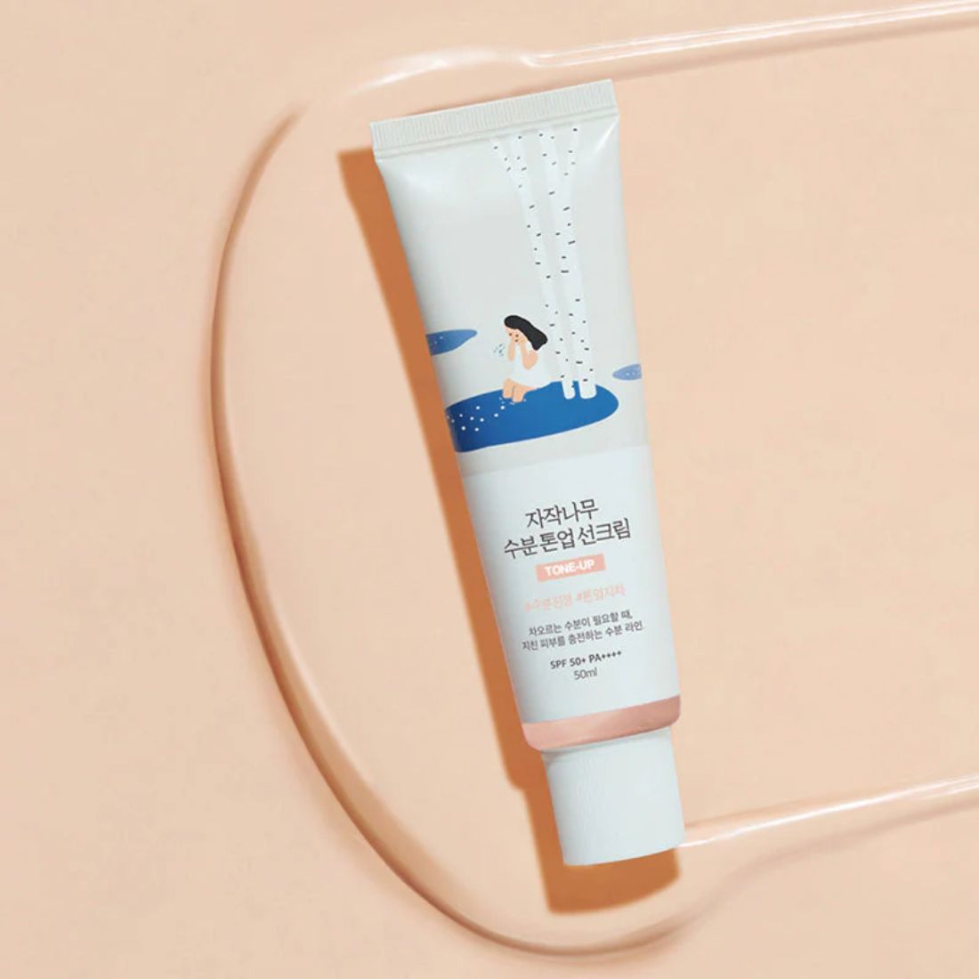 ROUND LAB Birch Juice Moisturizing Tone Up SPF50 tonuojanti apsauga nuo saules 4