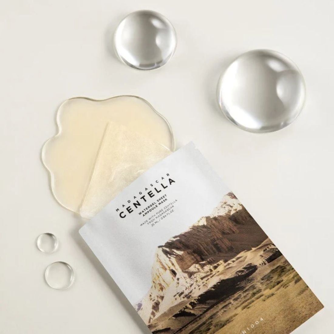 Skin1004 Madagascar Centella Watergel Sheet Ampoule Mask lakstine veido kauke 2 1